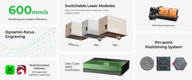xTool S1 40W Diode Laser Cutter Deluxe Kit