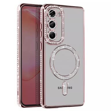 Diamond bling MagSafe cover Samsung Galaxy S23 - Pink