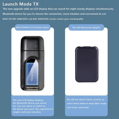 2-i-1 Bluetooth-lydsender/-modtager Bluetooth-adapter 5.0 Sort