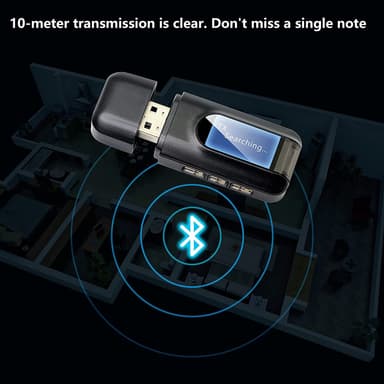 2-i-1 Bluetooth-lydsender/-modtager Bluetooth-adapter 5.0 Sort