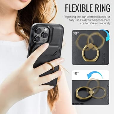 MAGKING iPhone 16 Pro Max K1 Series Magnetisk Cover+Pungetui - Sort