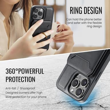 MAGKING iPhone 16 Pro Max K1 Series Magnetisk Cover+Pungetui - Sort