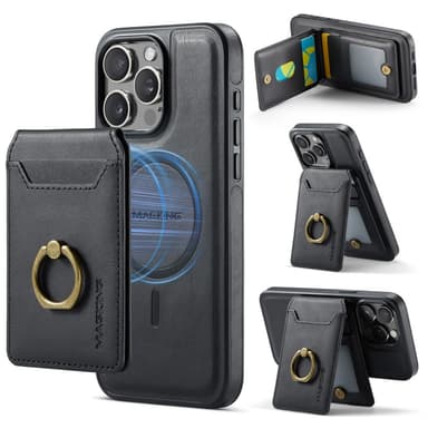 MAGKING iPhone 16 Pro Max K1 Series Magnetisk Cover+Pungetui - Sort