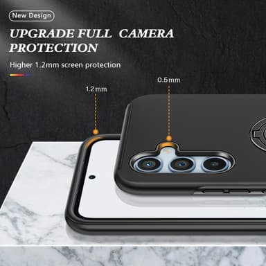 Til Samsung Galaxy A36 5G Hybrid Cover med Roterbar Ringholder