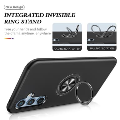 Til Samsung Galaxy A36 5G Hybrid Cover med Roterbar Ringholder