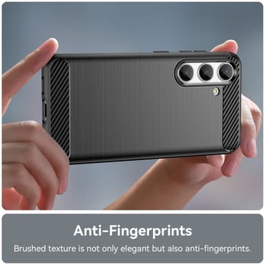 SKALO Samsung S25 Armor Carbon Cover - Sort