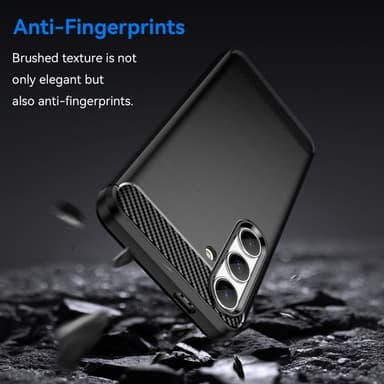 SKALO Samsung S25 Armor Carbon Cover - Sort