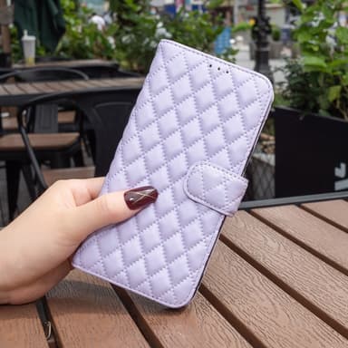 SKALO Xiaomi Redmi Note 14 Pro+ 5G BINFEN COLOR Quiltet cover Flip Cover - Lilla