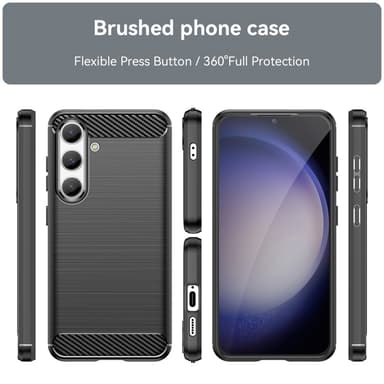 SKALO Samsung S25 Armor Carbon Cover - Sort