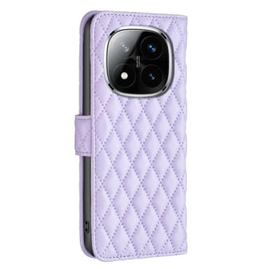 SKALO Xiaomi Redmi Note 14 Pro+ 5G BINFEN COLOR Quiltet cover Flip Cover - Lilla