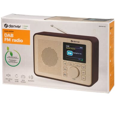 Denver DAB+&FM-radio delvist lavet af bioplast