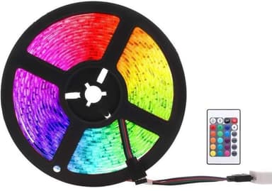 RGB LED-strip med fjärrkontroll, 5m