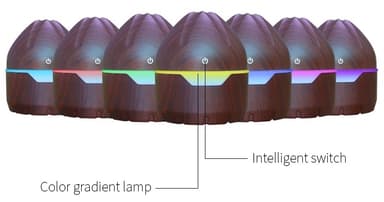 Aroma Diffuser/Fugter i trædesign, Mørkt træ