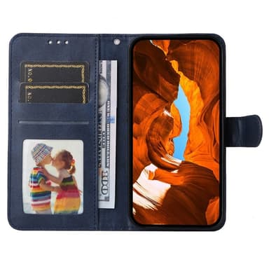 SKALO Motorola Moto G75 5G PU-læder Flip Cover - Blå