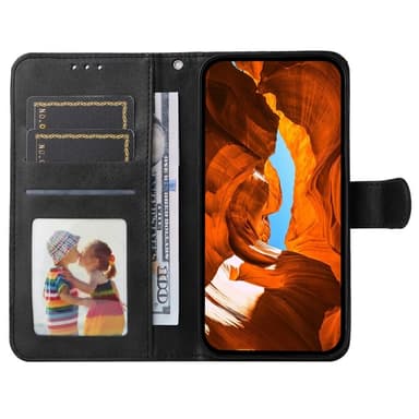 SKALO Motorola Moto G75 5G PU-læder Flip Cover - Sort