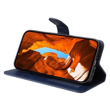 SKALO Motorola Moto G75 5G PU-læder Flip Cover - Blå