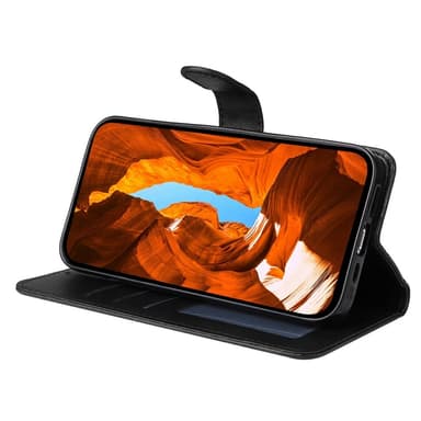 SKALO Motorola Moto G75 5G PU-læder Flip Cover - Sort