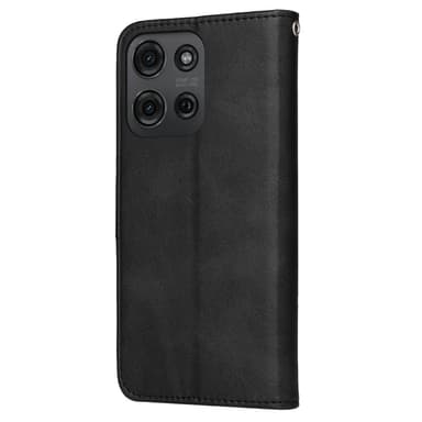 SKALO Motorola Moto G75 5G PU-læder Flip Cover - Sort