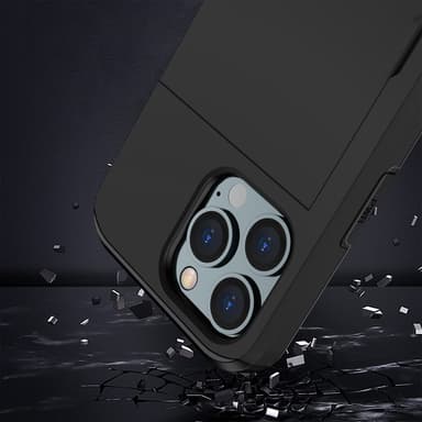 SKALO iPhone 14 Pro Max Armor Cover kortholder - Sort