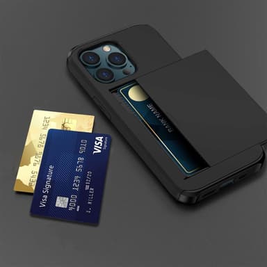 SKALO iPhone 14 Pro Max Armor Cover kortholder - Sort