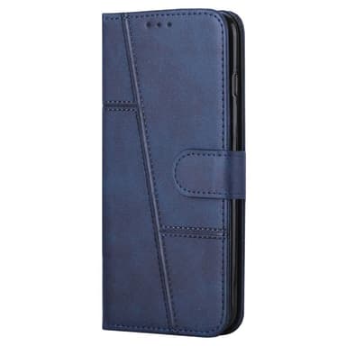SKALO iPhone 15 Pro Embossed Triangle Flip Cover - Blå