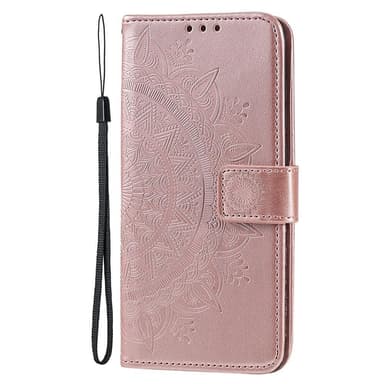 SKALO iPhone 15 Pro Mandala Flip Cover - Rosa guld