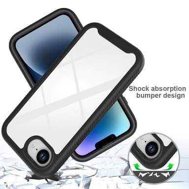 SKALO iPhone 16e Shockproof Clear Hybrid Cover - Sort