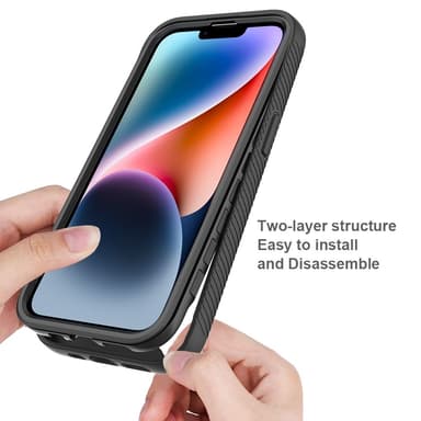 SKALO iPhone 16e Shockproof Clear Hybrid Cover - Sort