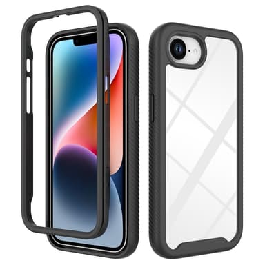 SKALO iPhone 16e Shockproof Clear Hybrid Cover - Sort