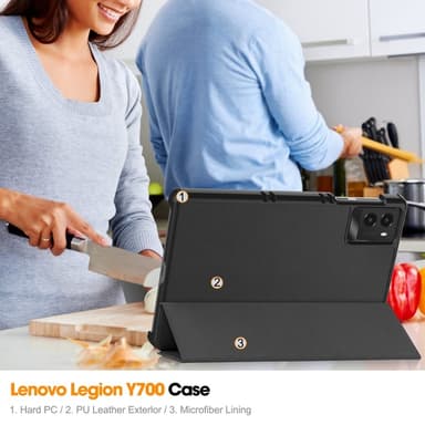 SKALO Lenovo Legion Tab 3rd Gen Trifold Cover - Sort