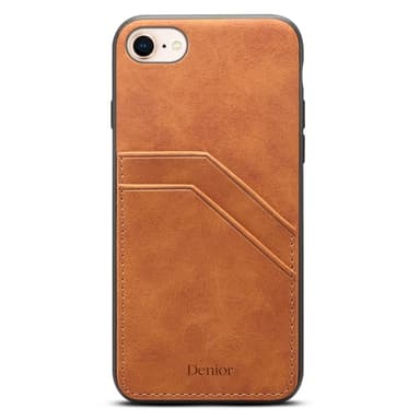 SKALO iPhone 16e PU-læder cover med dobbelt kortspor Cover - Brun