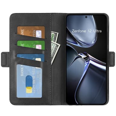 SKALO Asus Zenfone 12 Ultra 5G Premium ID Flip Cover - Sort