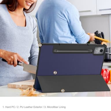 SKALO Lenovo Idea Tab Pro Trifold Cover - Mørkeblå