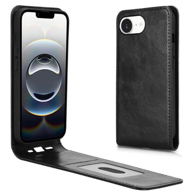SKALO iPhone 16e Vertikalt PU-læder cover Cover - Sort