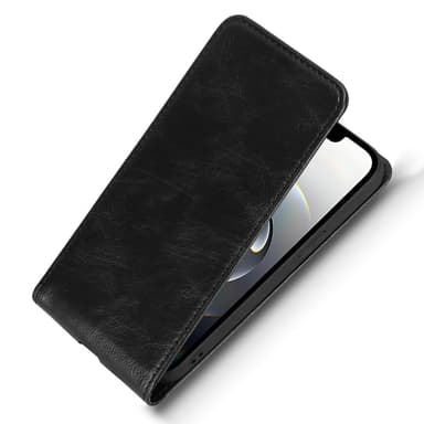 SKALO iPhone 16e Vertikalt PU-læder cover Cover - Sort