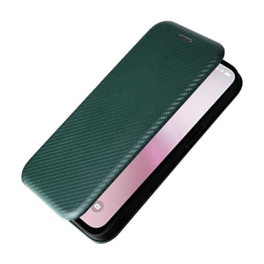 SKALO iPhone 16e Carbon Fiber Flip Cover - Grøn