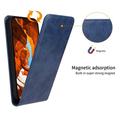 SKALO iPhone 16e Vertikalt PU-læder cover Cover - Sort