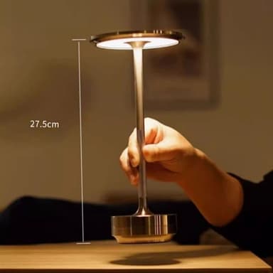 Bordlampe/natlampe med touch-kontrol og USB-opladning - Guld