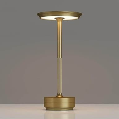 Bordlampe/natlampe med touch-kontrol og USB-opladning - Guld