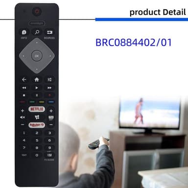 BRC0884402/01 TV Fjernbetjening Erstatning til Philips TV
