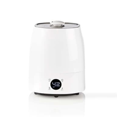 Nedis Air luftfugter | 110 W | Med kold og varm tåge | 5.5 l | Hygrometer | Timer | Velegnet til rum op til: 50 m² | Grå / Hvid
