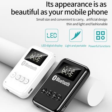 2-i-1 Bluetooth 5.0-modtagersender RCA 3,5 mm AUX FM-adapter