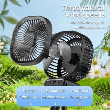 6"" fan køleventilator + stativ til camping barnevogn