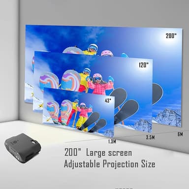 UHAPPY U80 miniprojektor 1080P HD hjemmebiograf med HDMI USB SD VGA AV