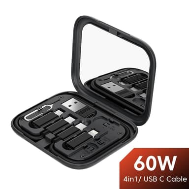 TOOCKI USB-C til USB-C kabel USB+iP+Micro USB Adapter Case