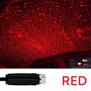 USB Skylight Projektorlys Bilsoveværelsesloft Starlight-projektor - Rødt lys