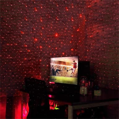 USB Skylight Projektorlys Bilsoveværelsesloft Starlight-projektor - Rødt lys