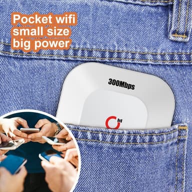Bærbar WiFi trådløs router 2-i-1 CPE / MiFi Type-C RJ45 Lan-port