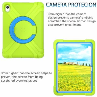 Til iPad 10.9 (2022) 360-graders rotationsstativ-tabletcover Anti-faldbeskyttelse