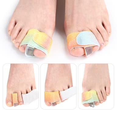 Bunionkorrigerer Tåseparator, Tåstrækker til Overlappende Tæer, Hallux Valgus og Bunionslindring (2 stk.)